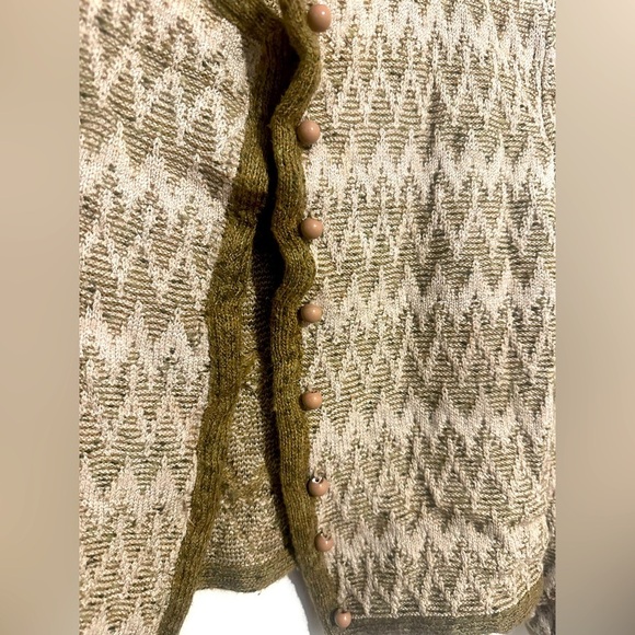Vintage 80’s Castleberry Wool Cardigan in Brown Size 8/M - Picture 2 of 8